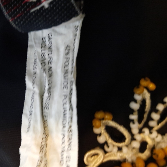 Plus size 16 Fantasized Black Brown  beefed cream Embroidered one piece suite - Picture 6 of 7